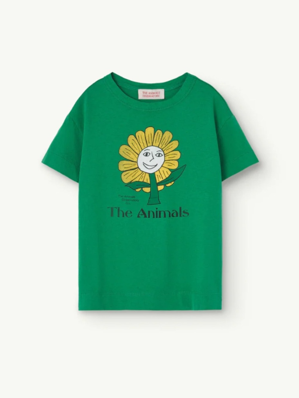 THE ANIMALS OBSERVATORY Kids' Green Sunflower Graphic Tee